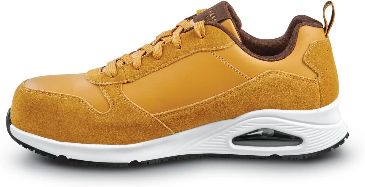 Skechers Work UNO Parker, Men's, Alloy Toe, EH, MaxTrax Slip Resistant, Low Athletic, Work Shoe