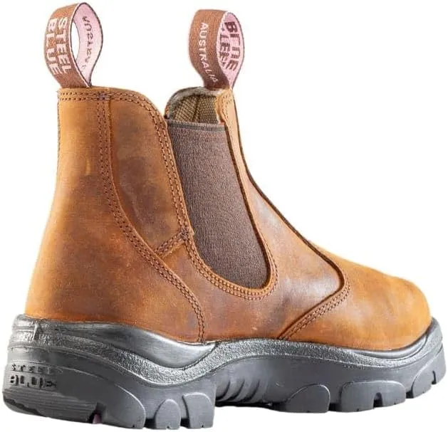 Steel Blue Women's Hobart 6-inch Met/PR Steel Toe Safety Boot, Brown