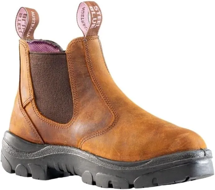 Steel Blue Women's Hobart 6-inch Met/PR Steel Toe Safety Boot, Brown