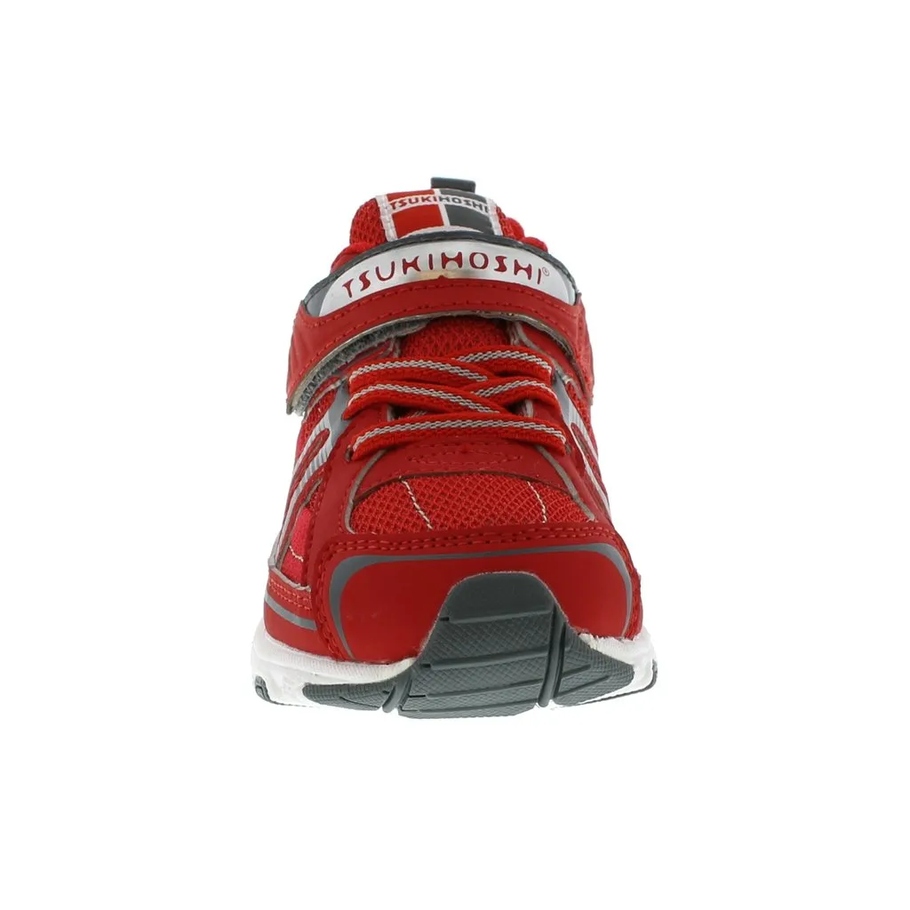 Tsukihoshi Storm | Red/Grey Kids Sneakers