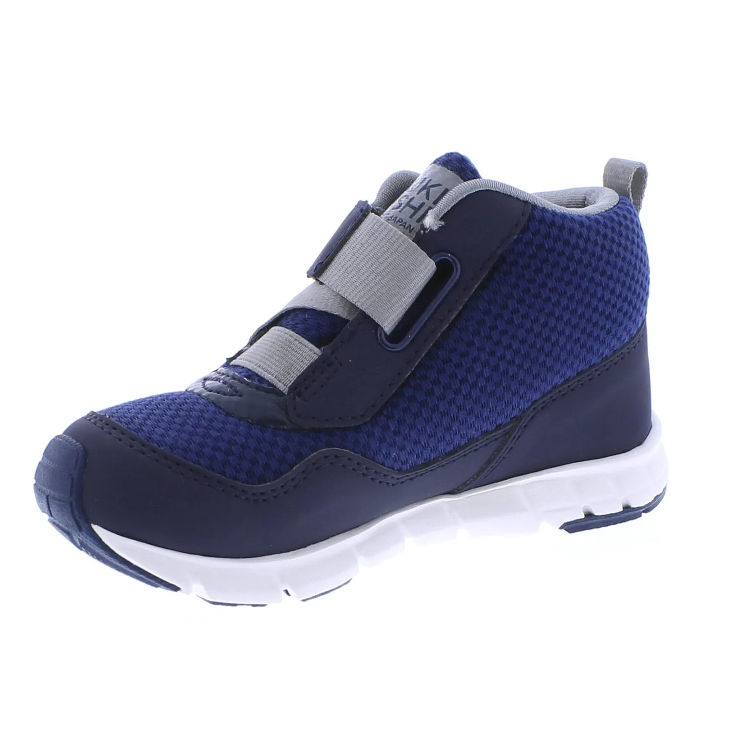 Tsukihoshi Tokyo | Navy/Gray Waterproof Kids High Top Sneakers