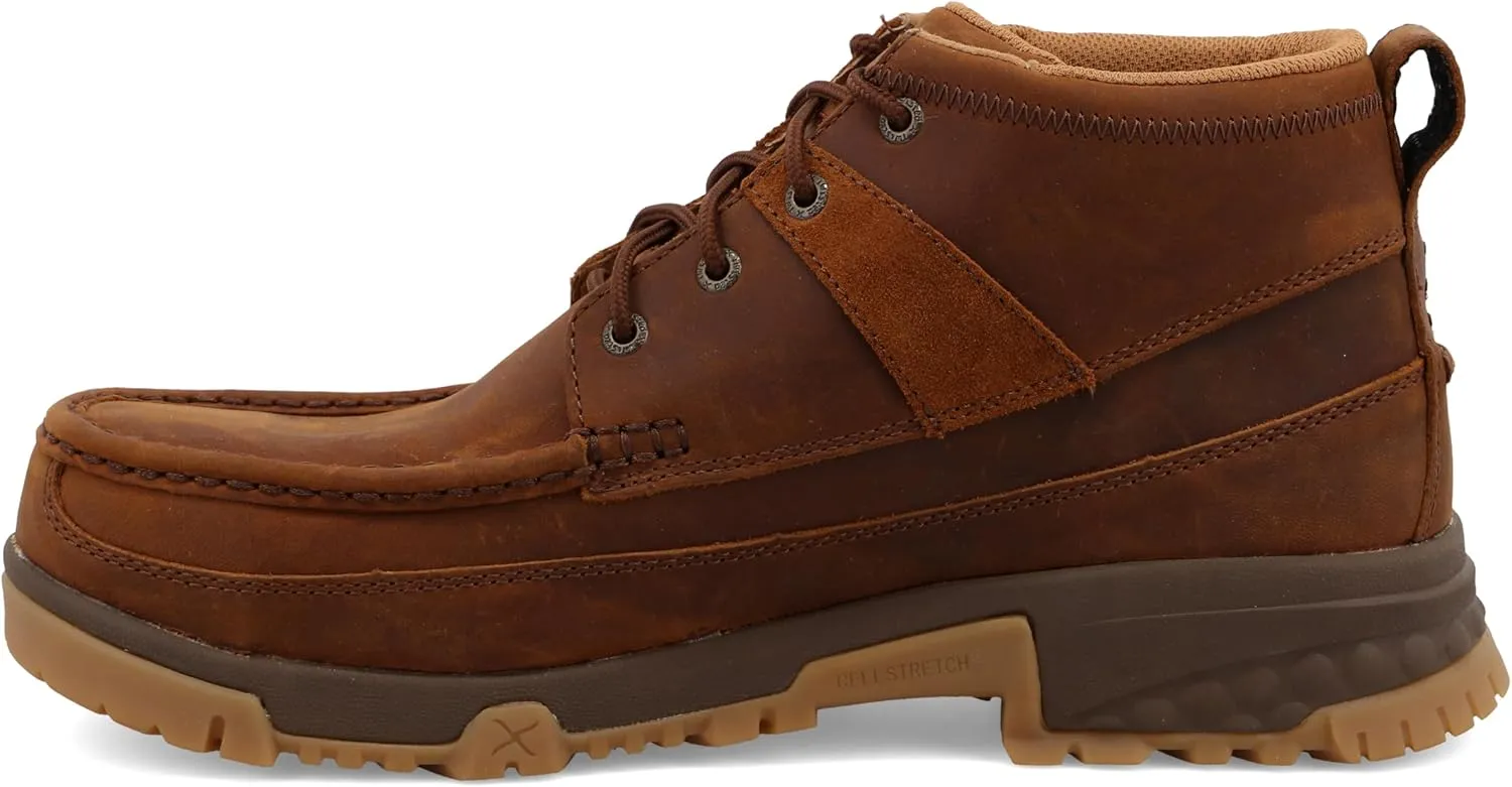 Twisted X Men's 4" Work Boot, Moc Toe Composite Toe with CellStretch