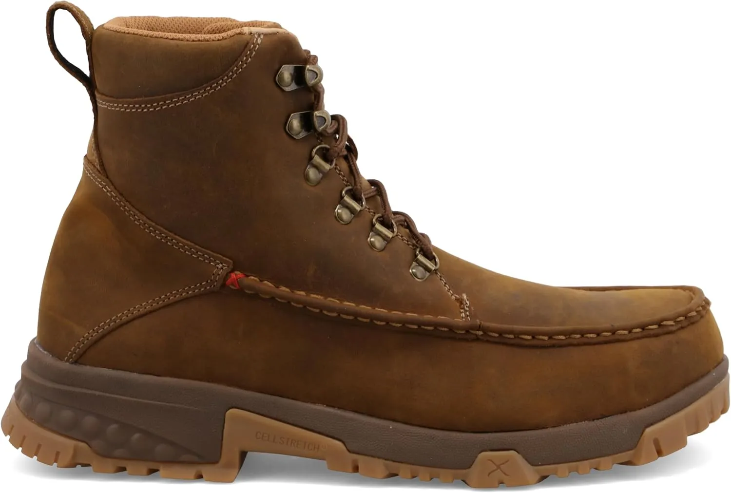 Twisted X Men's 6" Work Boot, Moc Toe Composite Toe with CellStretch