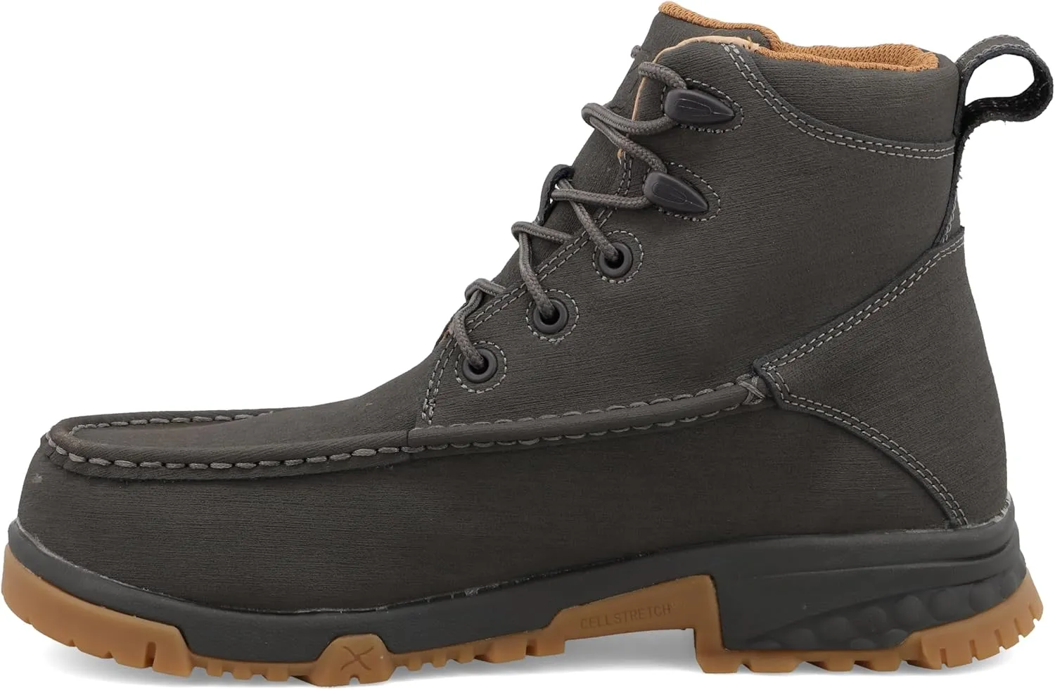 Twisted X Men's 6" Work Boot, Moc Toe Composite Toe with CellStretch