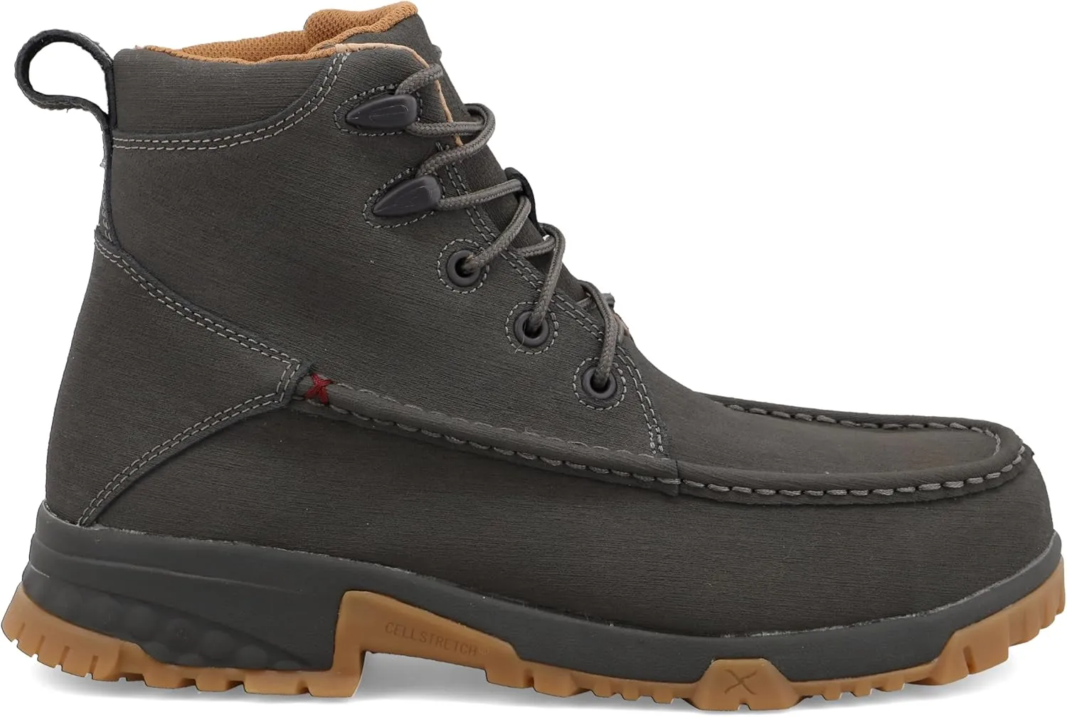 Twisted X Men's 6" Work Boot, Moc Toe Composite Toe with CellStretch