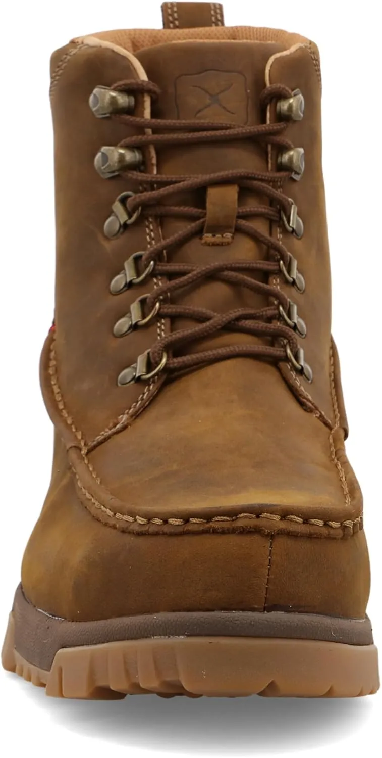 Twisted X Men's 6" Work Boot, Moc Toe Composite Toe with CellStretch