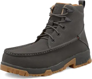 Twisted X Men's 6" Work Boot, Moc Toe Composite Toe with CellStretch