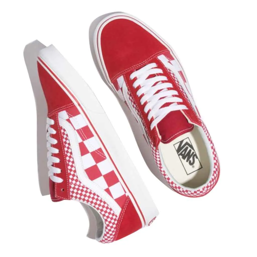 Vans Ols Skool Mix Checker - Chili Pepper/True White