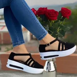 Women Sandals Casual Thick Bottom Comfortable Medium Heel Sandals